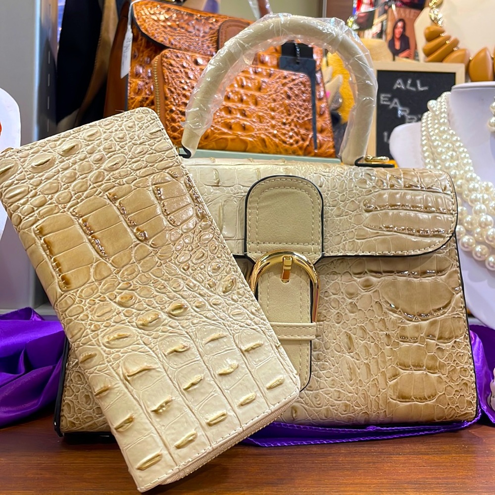 Ivory Croc Satchel